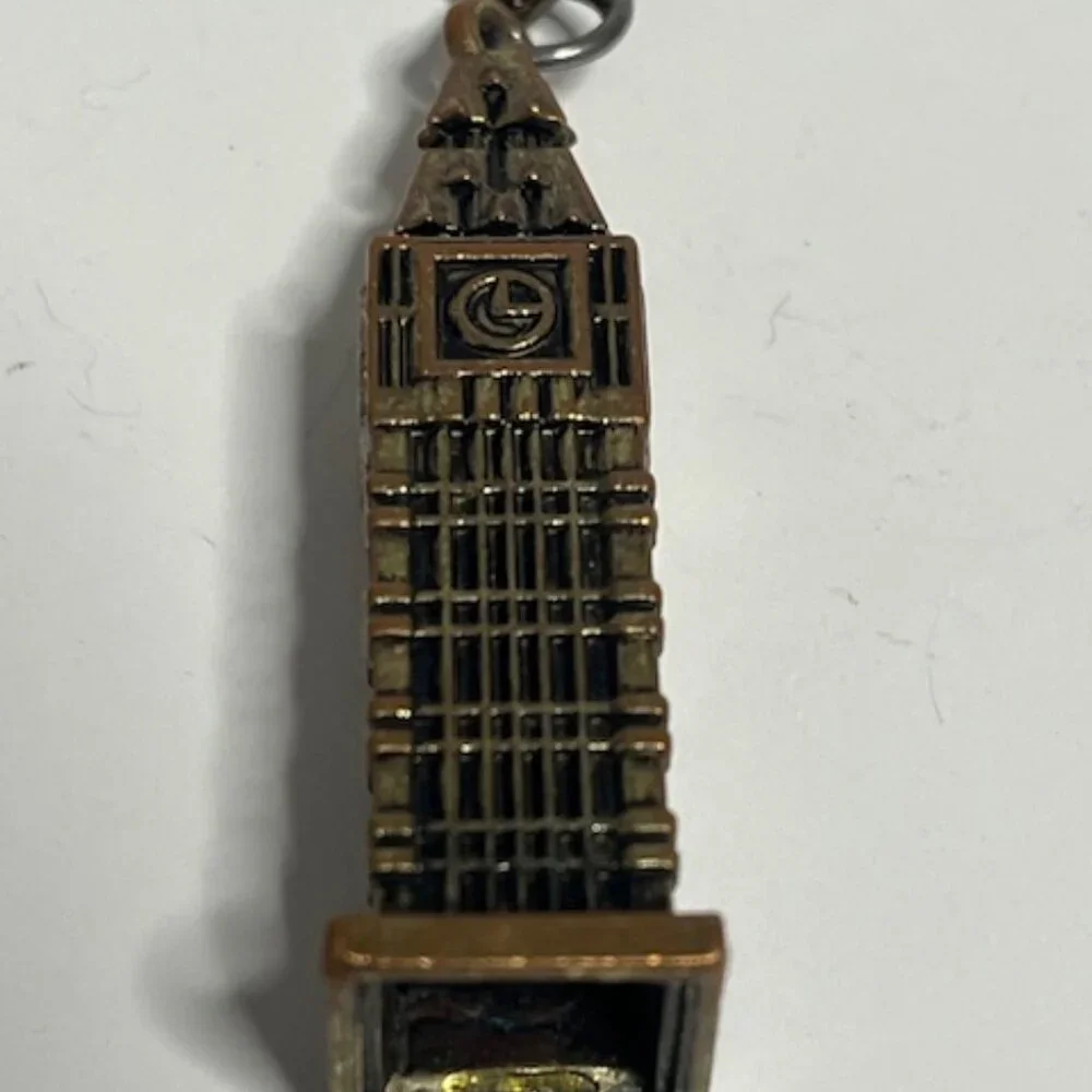 Miniature Metal Clock Tower Big Ben Keychain Keyring Charm